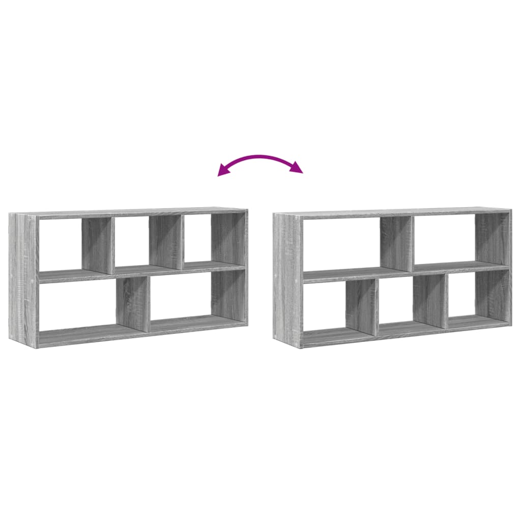 Wandschap 100x25x50 cm bewerkt hout grijs sonoma eikenkleurig is nu te koop bij PeponiXL, paradijselijk wonen!