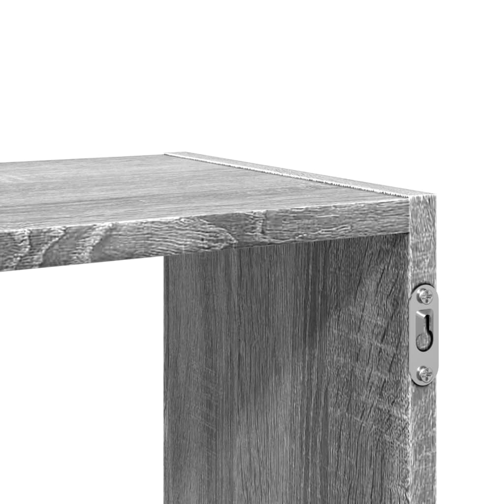 Wandschap 100x25x50 cm bewerkt hout grijs sonoma eikenkleurig is nu te koop bij PeponiXL, paradijselijk wonen!