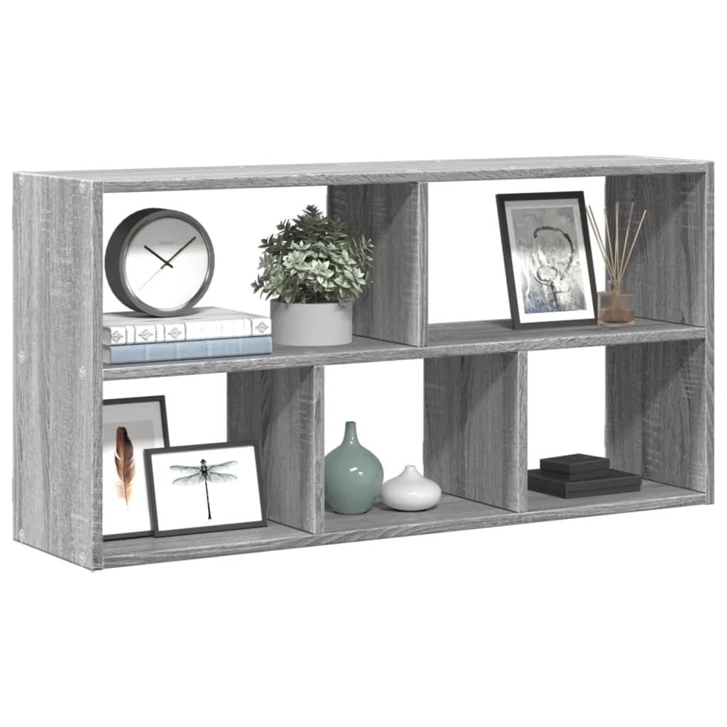 Wandschap 100x25x50 cm bewerkt hout grijs sonoma eikenkleurig is nu te koop bij PeponiXL, paradijselijk wonen!
