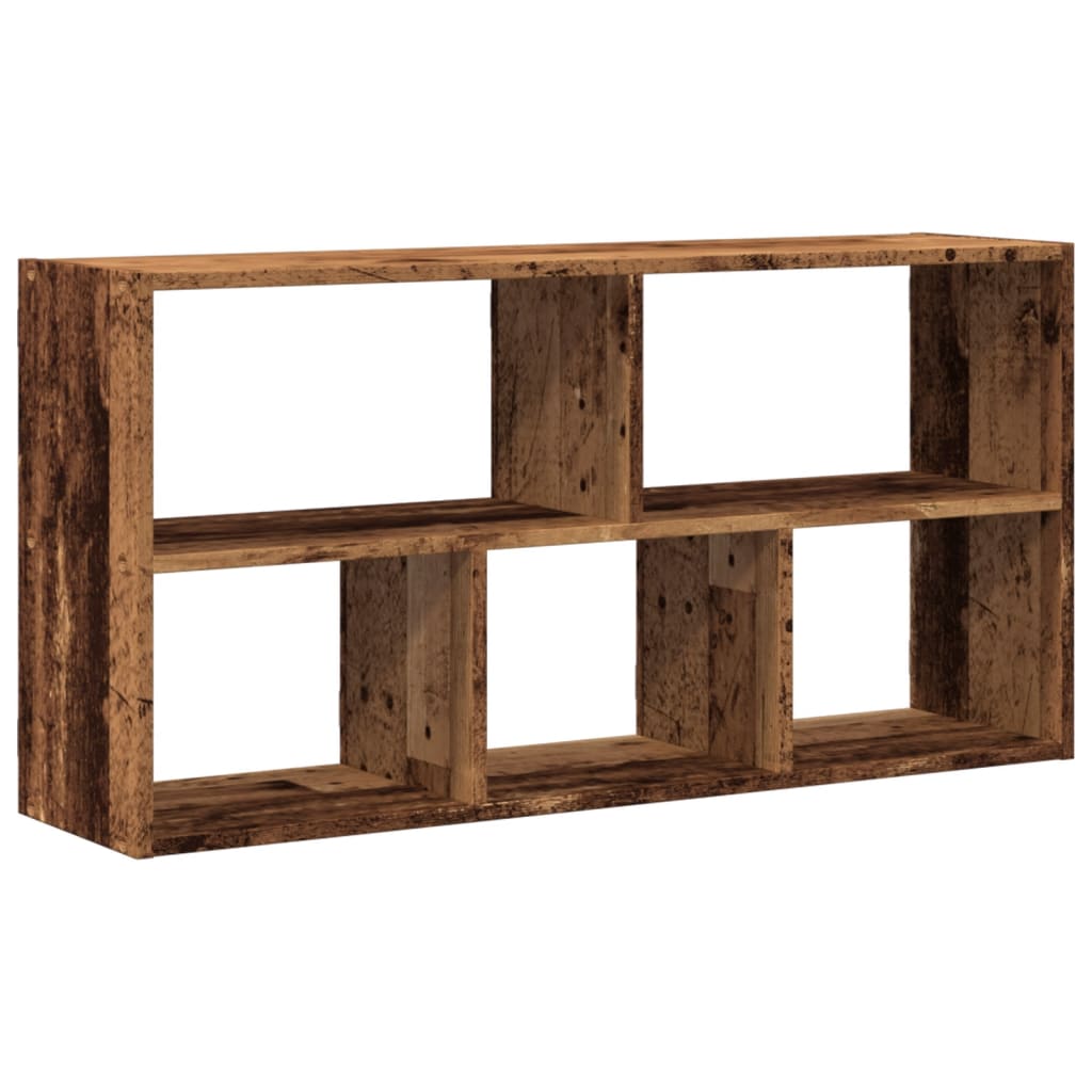 Wandschap 100x25x50 cm bewerkt hout oud houtkleurig is nu te koop bij PeponiXL, paradijselijk wonen!