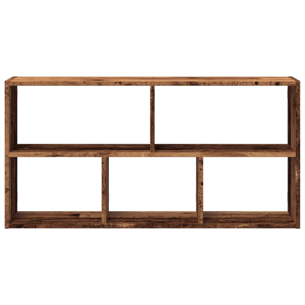 Wandschap 100x25x50 cm bewerkt hout oud houtkleurig is nu te koop bij PeponiXL, paradijselijk wonen!