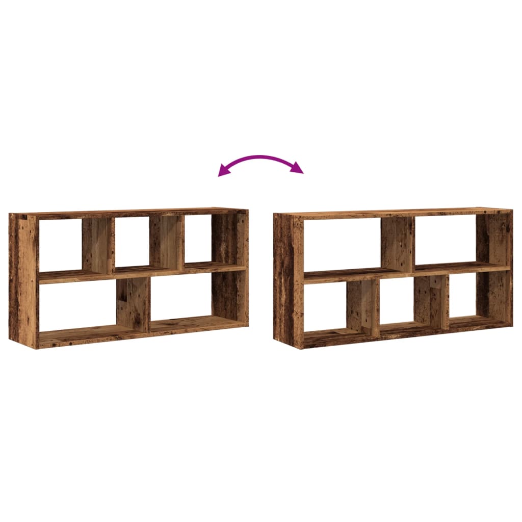 Wandschap 100x25x50 cm bewerkt hout oud houtkleurig is nu te koop bij PeponiXL, paradijselijk wonen!