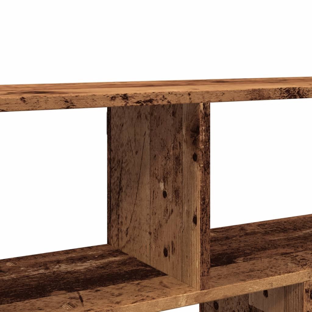 Wandschap 100x25x50 cm bewerkt hout oud houtkleurig is nu te koop bij PeponiXL, paradijselijk wonen!