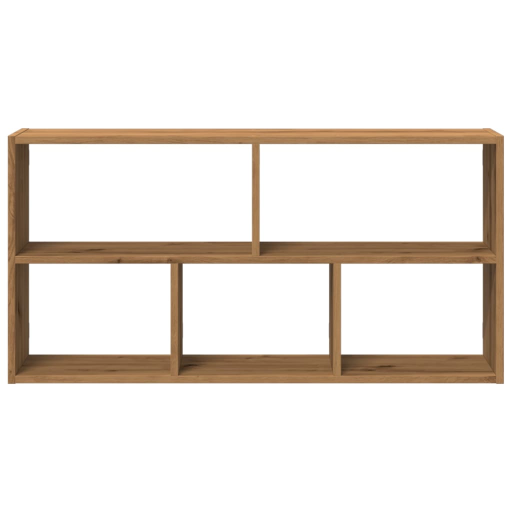 Wandschap 100x25x50 cm bewerkt hout artisanaal eikenkleurig is nu te koop bij PeponiXL, paradijselijk wonen!