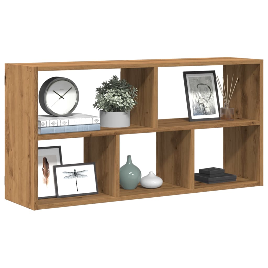 Wandschap 100x25x50 cm bewerkt hout artisanaal eikenkleurig is nu te koop bij PeponiXL, paradijselijk wonen!