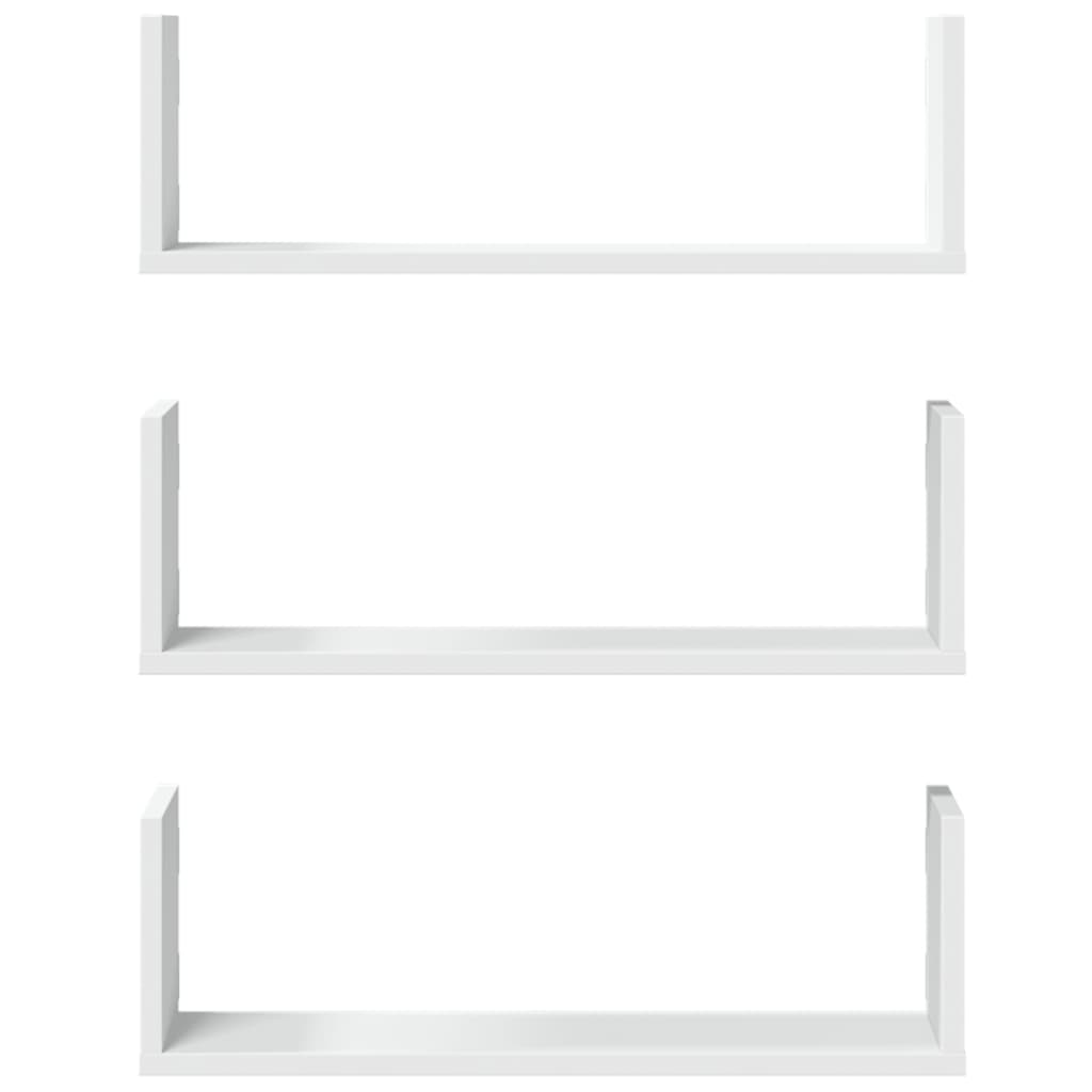 Wandschappen 3 st 58x18x18 cm bewerkt hout wit is nu te koop bij PeponiXL, paradijselijk wonen!