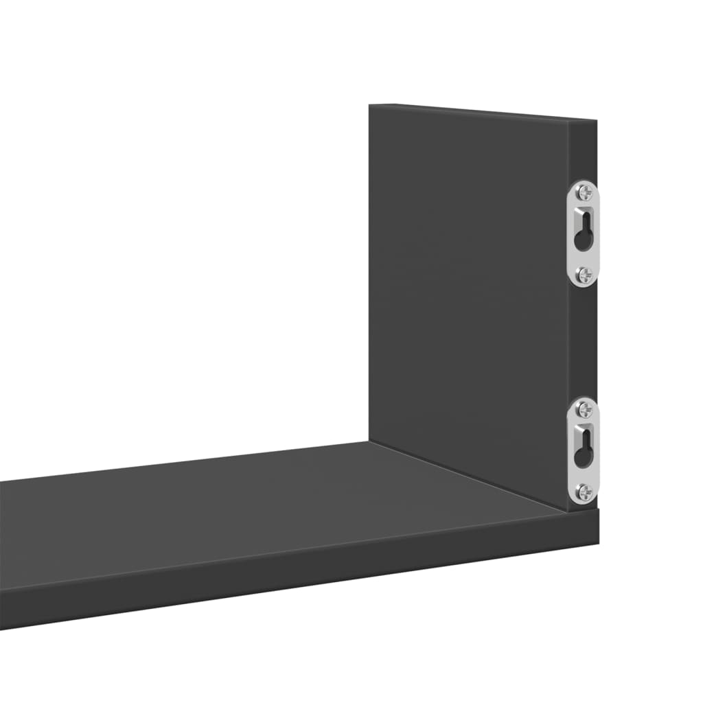 Wandschappen 3 st 58x18x18 cm bewerkt hout zwart is nu te koop bij PeponiXL, paradijselijk wonen!