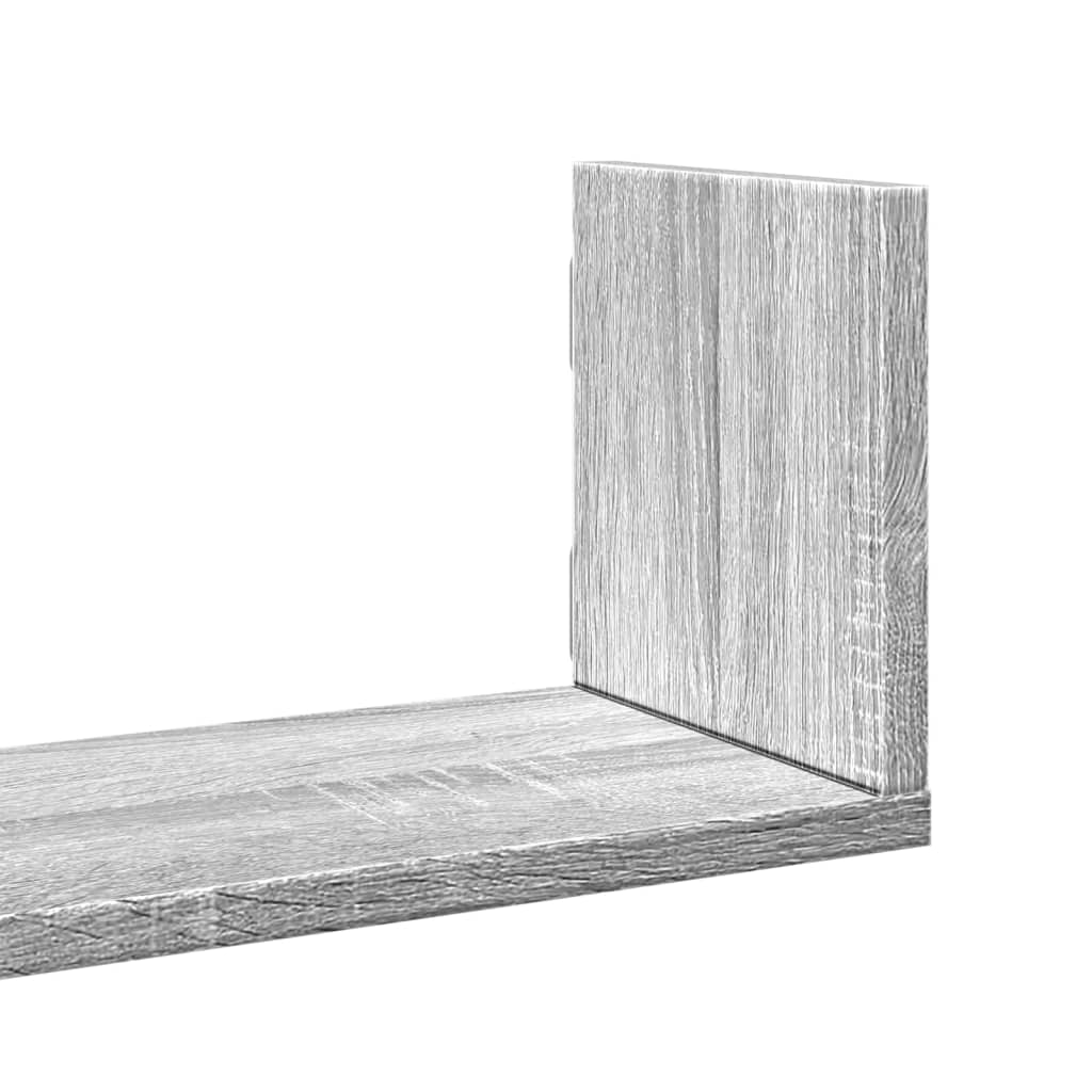 Wandschappen 3 st 58x18x18 cm bewerkt hout grijs sonoma eiken is nu te koop bij PeponiXL, paradijselijk wonen!