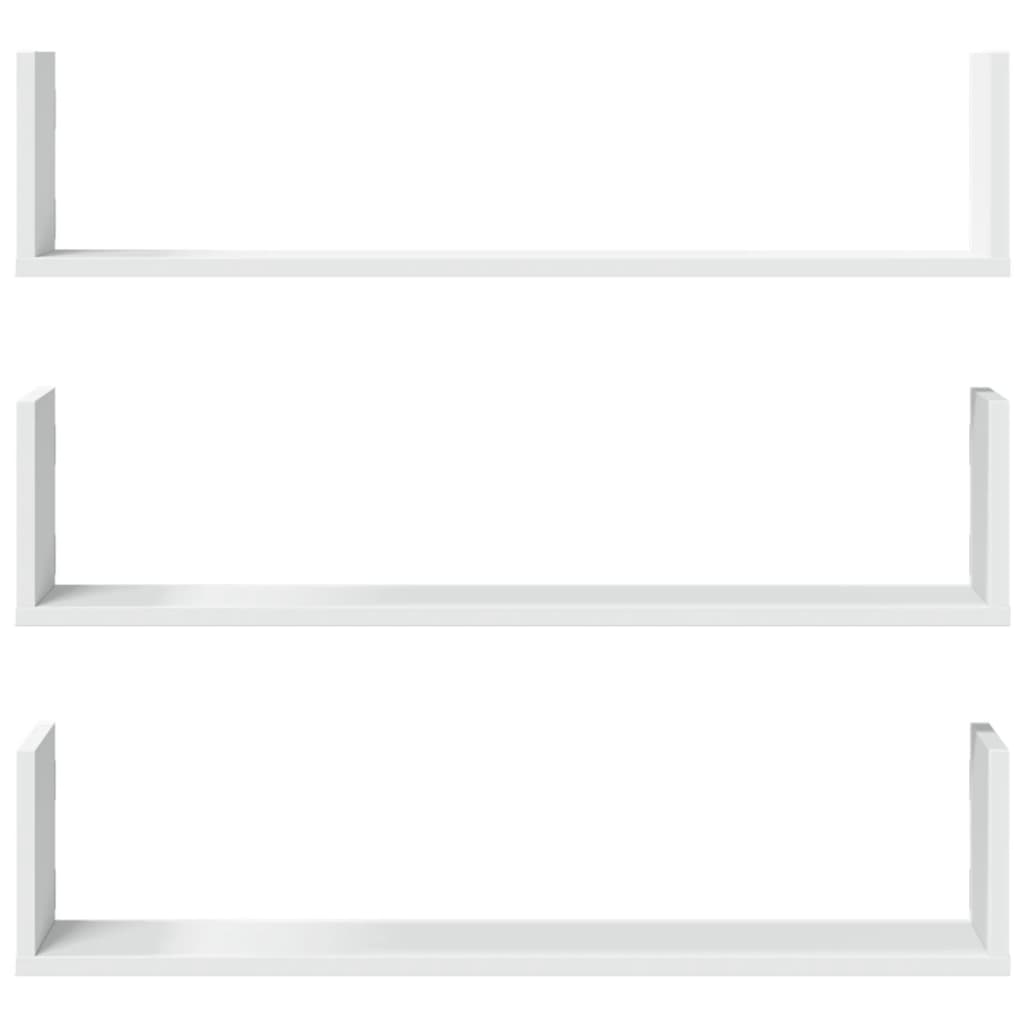 Wandschappen 3 st 80x18x18 cm bewerkt hout wit is nu te koop bij PeponiXL, paradijselijk wonen!
