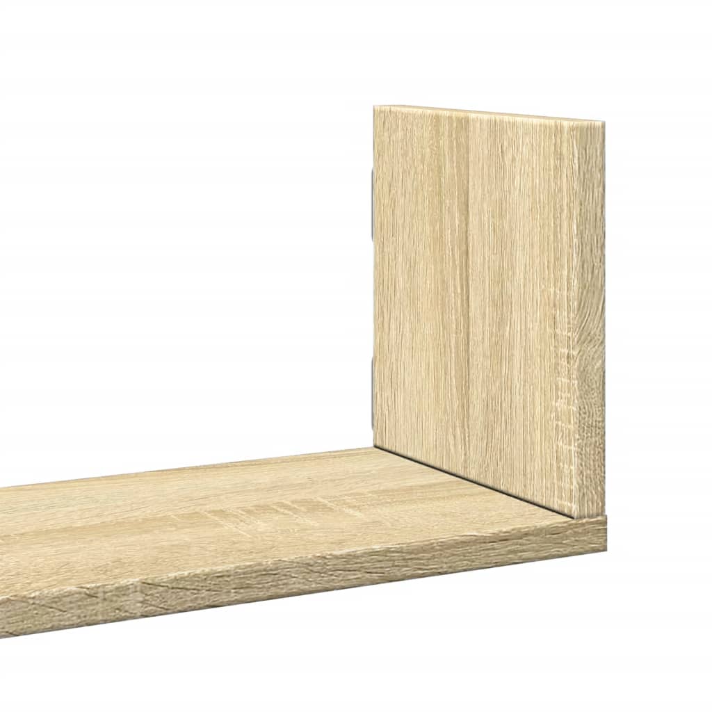 Wandschappen 3 st 80x18x18 cm bewerkt hout sonoma eikenkleurig is nu te koop bij PeponiXL, paradijselijk wonen!