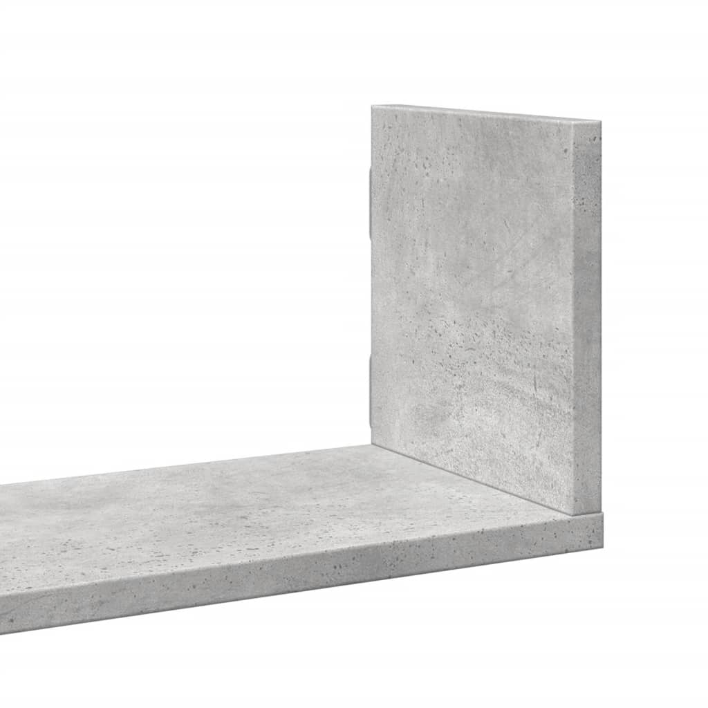 Wandschappen 3 st 80x18x18 cm bewerkt hout betongrijs is nu te koop bij PeponiXL, paradijselijk wonen!