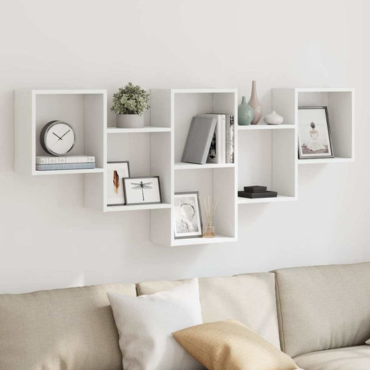 Wandschap 159x18x66 cm bewerkt hout wit is nu te koop bij PeponiXL, paradijselijk wonen!