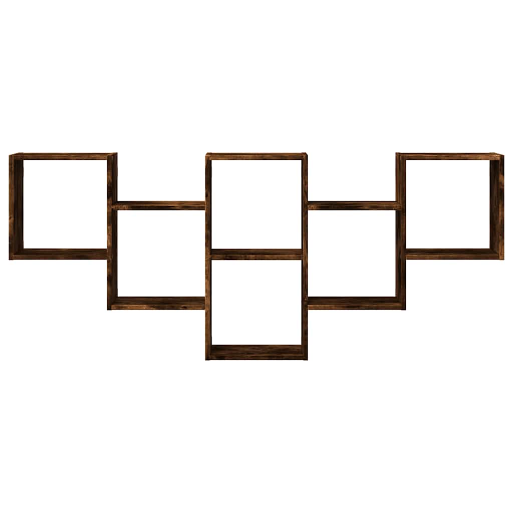 Wandschap 159x18x66 cm bewerkt hout gerookt eikenkleurig is nu te koop bij PeponiXL, paradijselijk wonen!