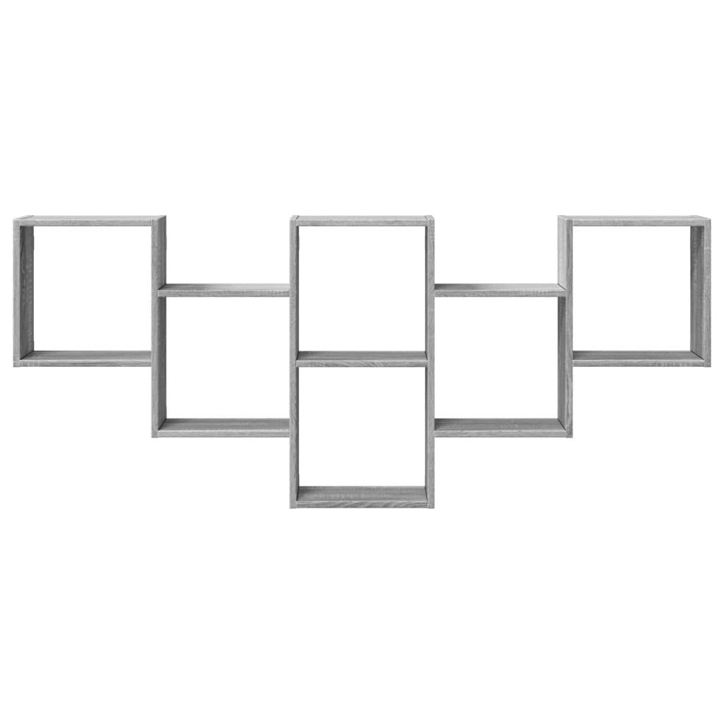 Wandschap 159x18x66 cm bewerkt hout grijs sonoma eikenkleurig is nu te koop bij PeponiXL, paradijselijk wonen!