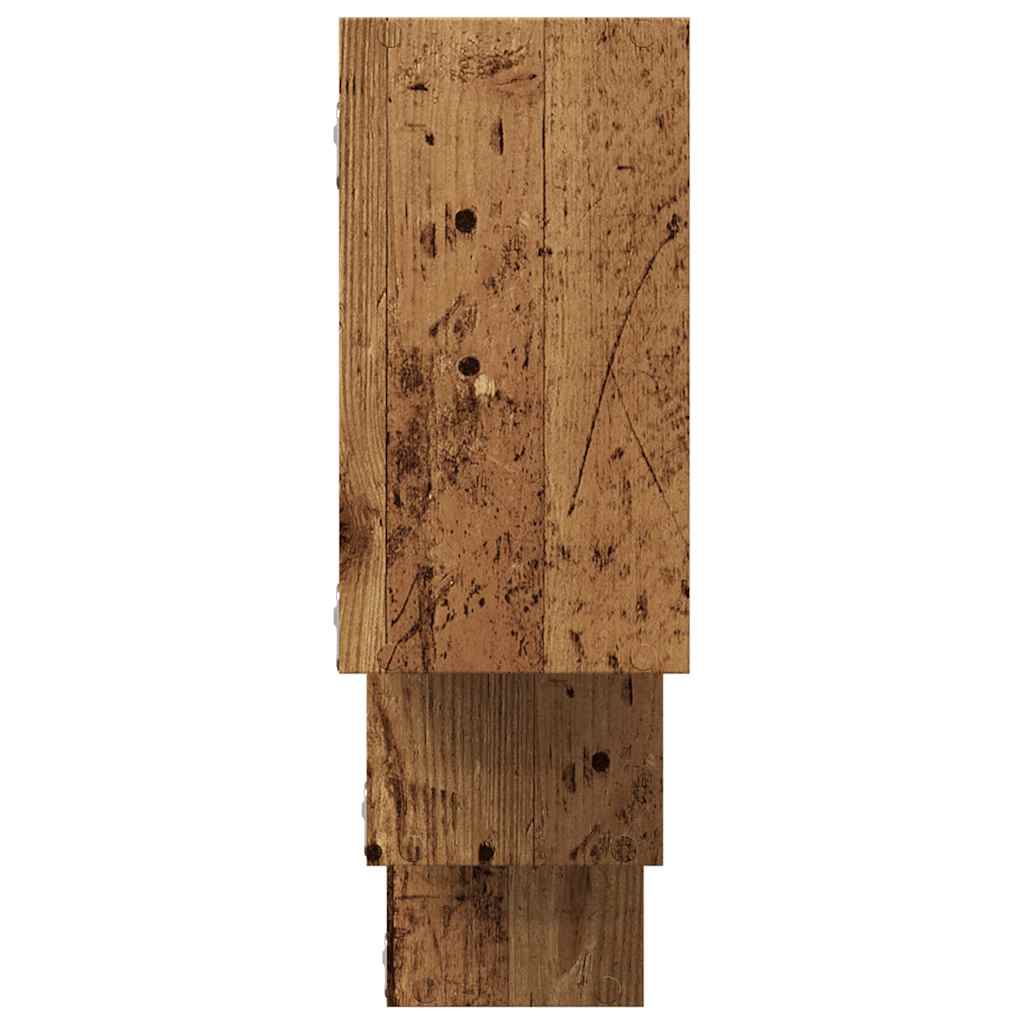 Wandschap 159x18x66 cm bewerkt hout oud houtkleurig is nu te koop bij PeponiXL, paradijselijk wonen!