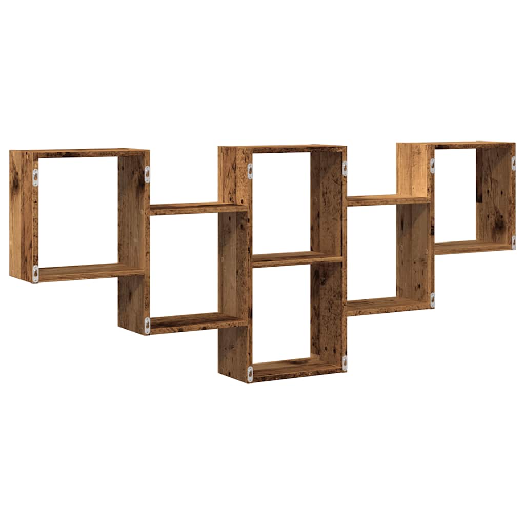 Wandschap 159x18x66 cm bewerkt hout oud houtkleurig is nu te koop bij PeponiXL, paradijselijk wonen!