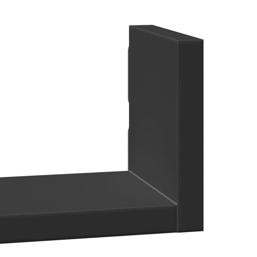 Wandschappen 3 st bewerkt hout zwart is nu te koop bij PeponiXL, paradijselijk wonen!