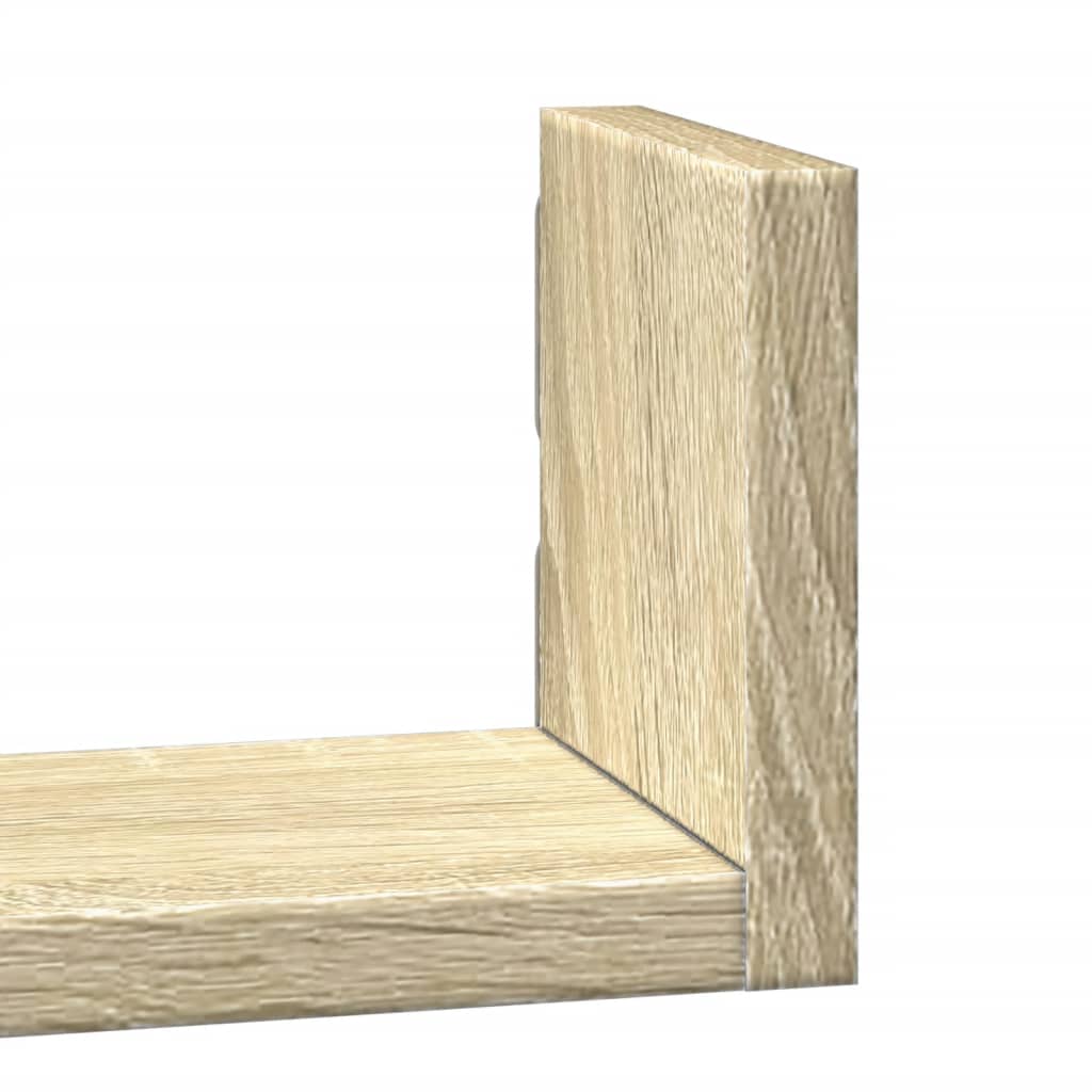 Wandschappen 3 st bewerkt hout sonoma eikenkleurig is nu te koop bij PeponiXL, paradijselijk wonen!