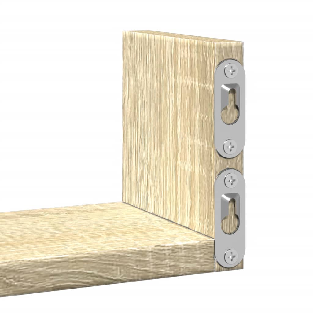 Wandschappen 3 st bewerkt hout sonoma eikenkleurig is nu te koop bij PeponiXL, paradijselijk wonen!