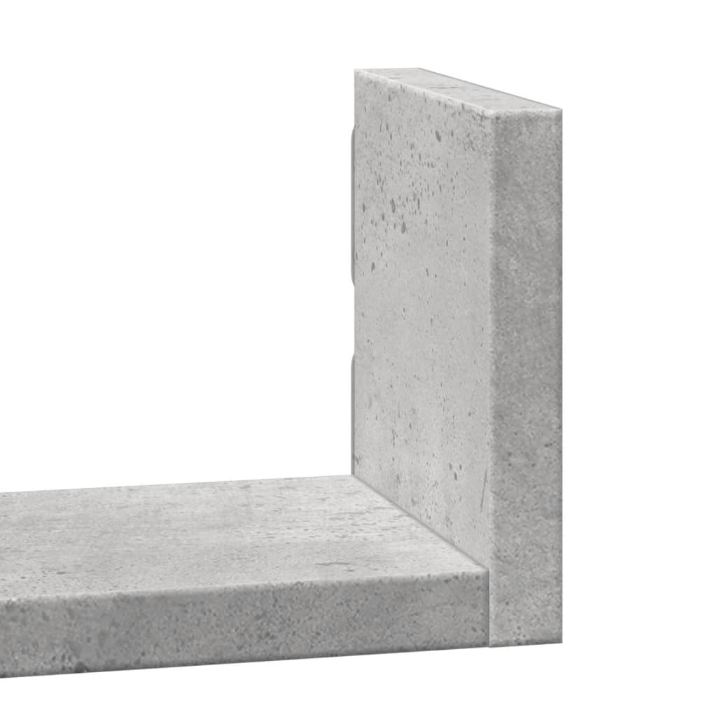 Wandschappen 3 st bewerkt hout betongrijs is nu te koop bij PeponiXL, paradijselijk wonen!