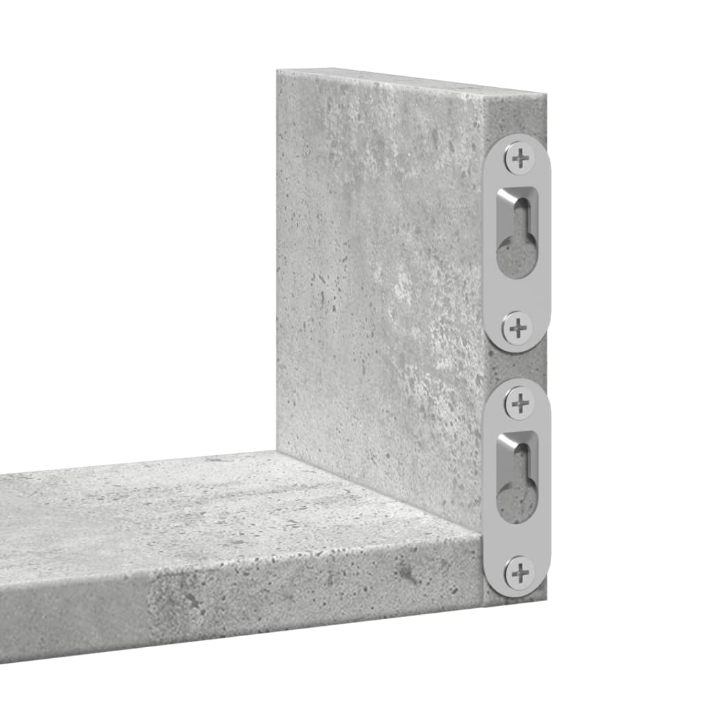 Wandschappen 3 st bewerkt hout betongrijs is nu te koop bij PeponiXL, paradijselijk wonen!