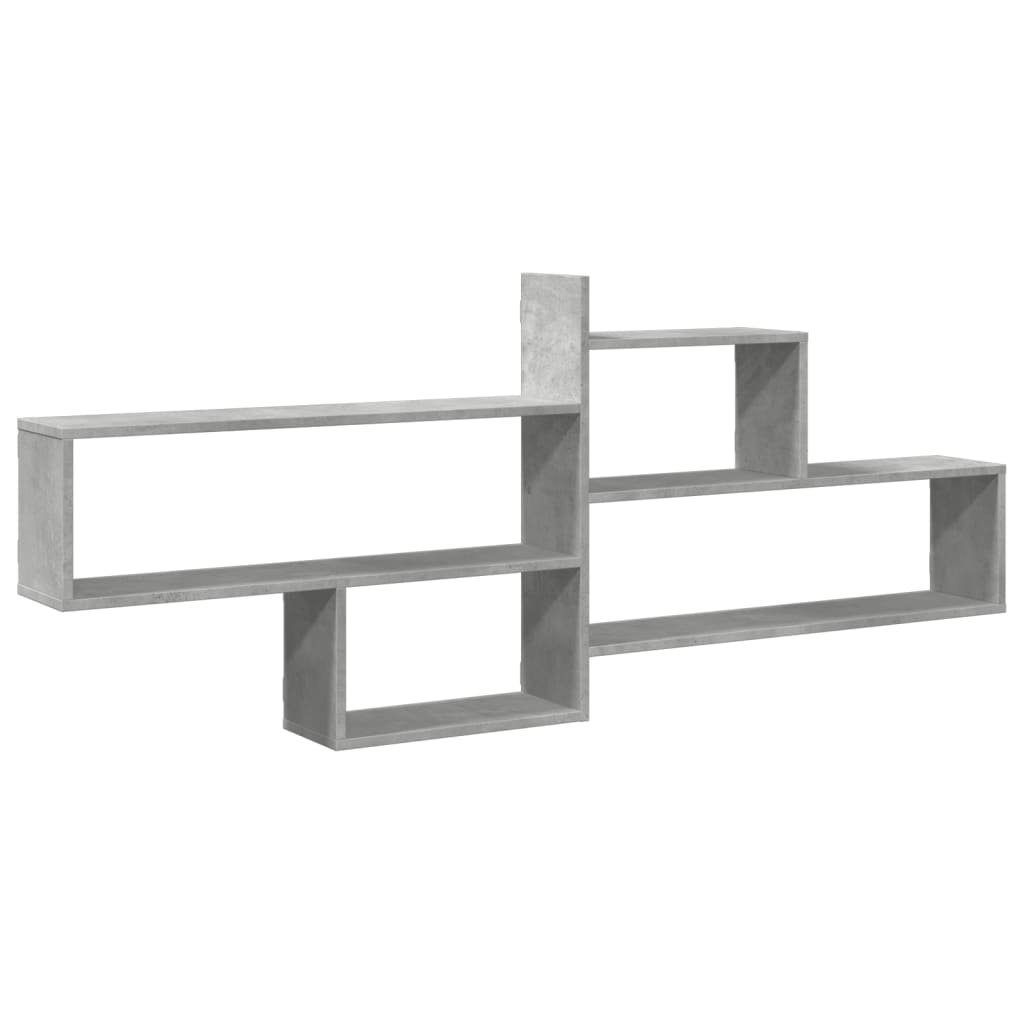 Wandschap 167,5x18x68 cm bewerkt hout betongrijs is nu te koop bij PeponiXL, paradijselijk wonen!