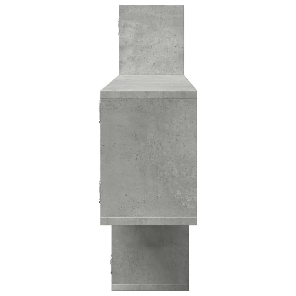 Wandschap 167,5x18x68 cm bewerkt hout betongrijs is nu te koop bij PeponiXL, paradijselijk wonen!
