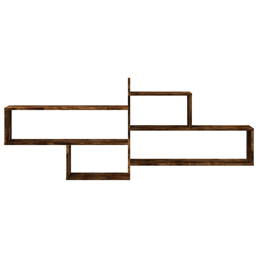 Wandschap 167,5x18x68 cm bewerkt hout gerookt eikenkleurig is nu te koop bij PeponiXL, paradijselijk wonen!