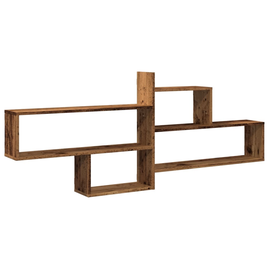 Wandschap 167,5x18x68 cm bewerkt hout oud houtkleurig is nu te koop bij PeponiXL, paradijselijk wonen!