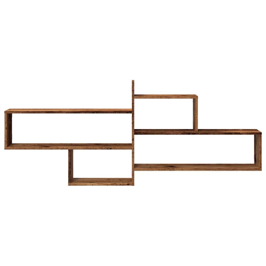 Wandschap 167,5x18x68 cm bewerkt hout oud houtkleurig is nu te koop bij PeponiXL, paradijselijk wonen!