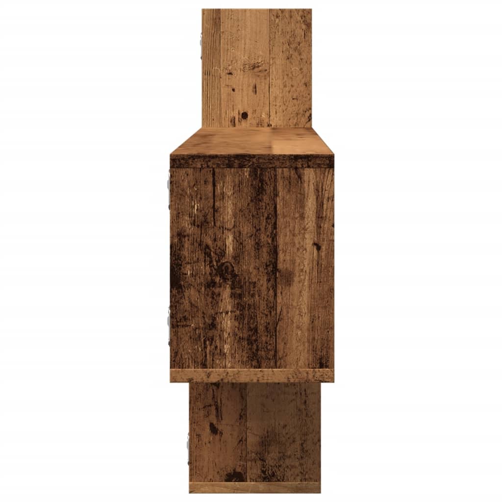 Wandschap 167,5x18x68 cm bewerkt hout oud houtkleurig is nu te koop bij PeponiXL, paradijselijk wonen!