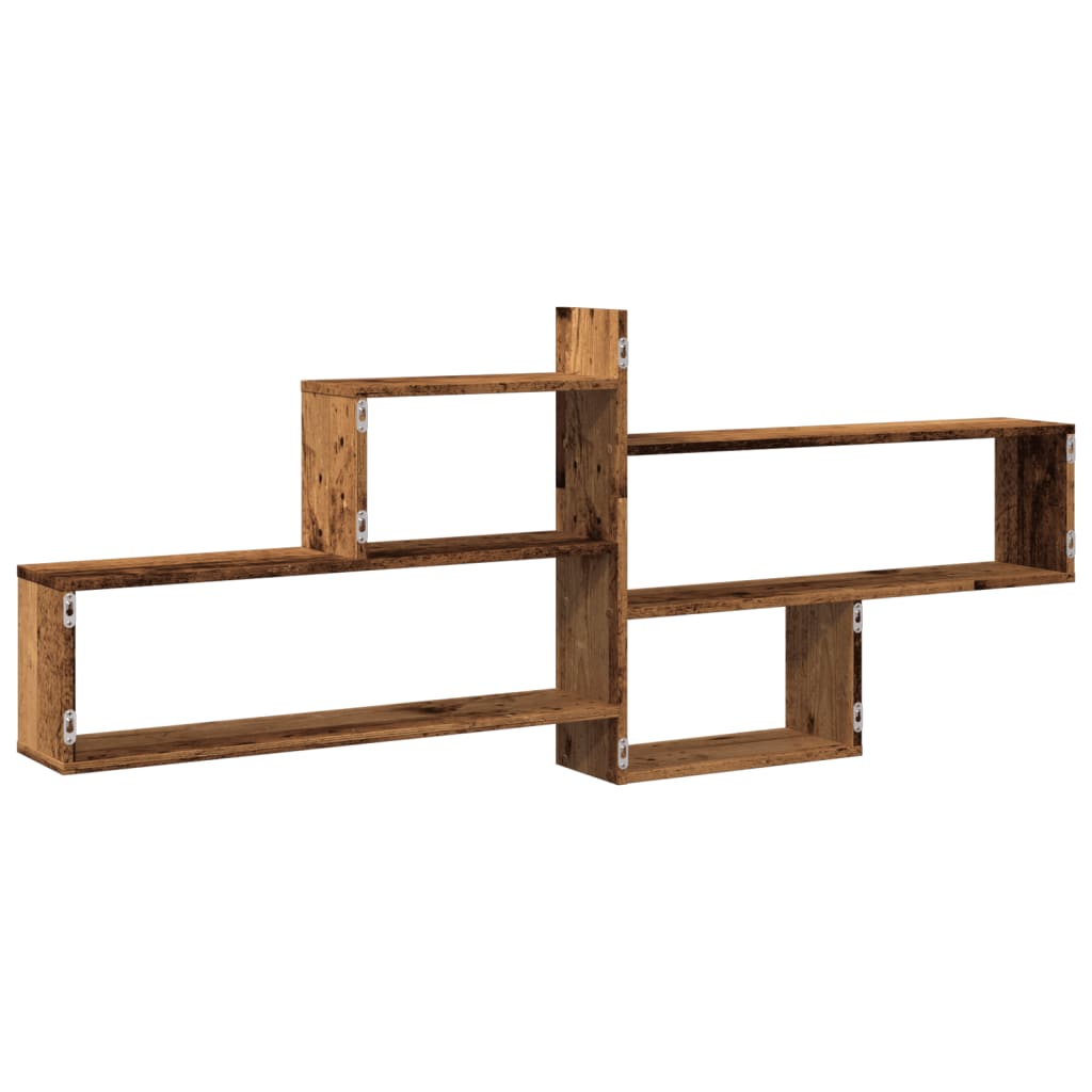 Wandschap 167,5x18x68 cm bewerkt hout oud houtkleurig is nu te koop bij PeponiXL, paradijselijk wonen!