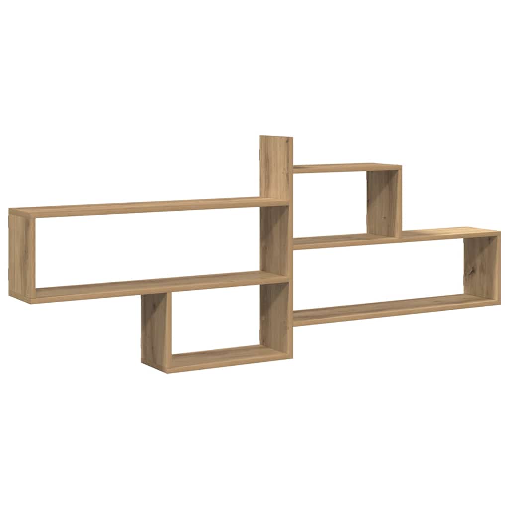 Wandschap 167,5x18x68 cm bewerkt hout artisanaal eikenkleurig is nu te koop bij PeponiXL, paradijselijk wonen!