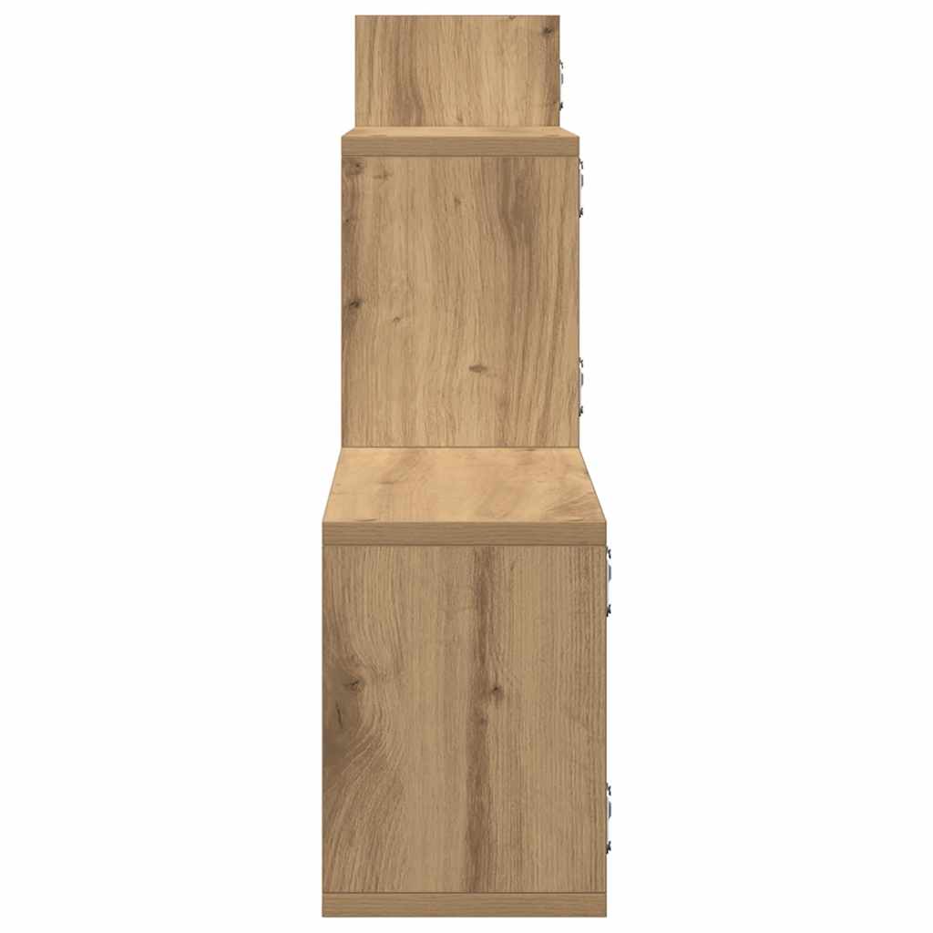 Wandschap 167,5x18x68 cm bewerkt hout artisanaal eikenkleurig is nu te koop bij PeponiXL, paradijselijk wonen!