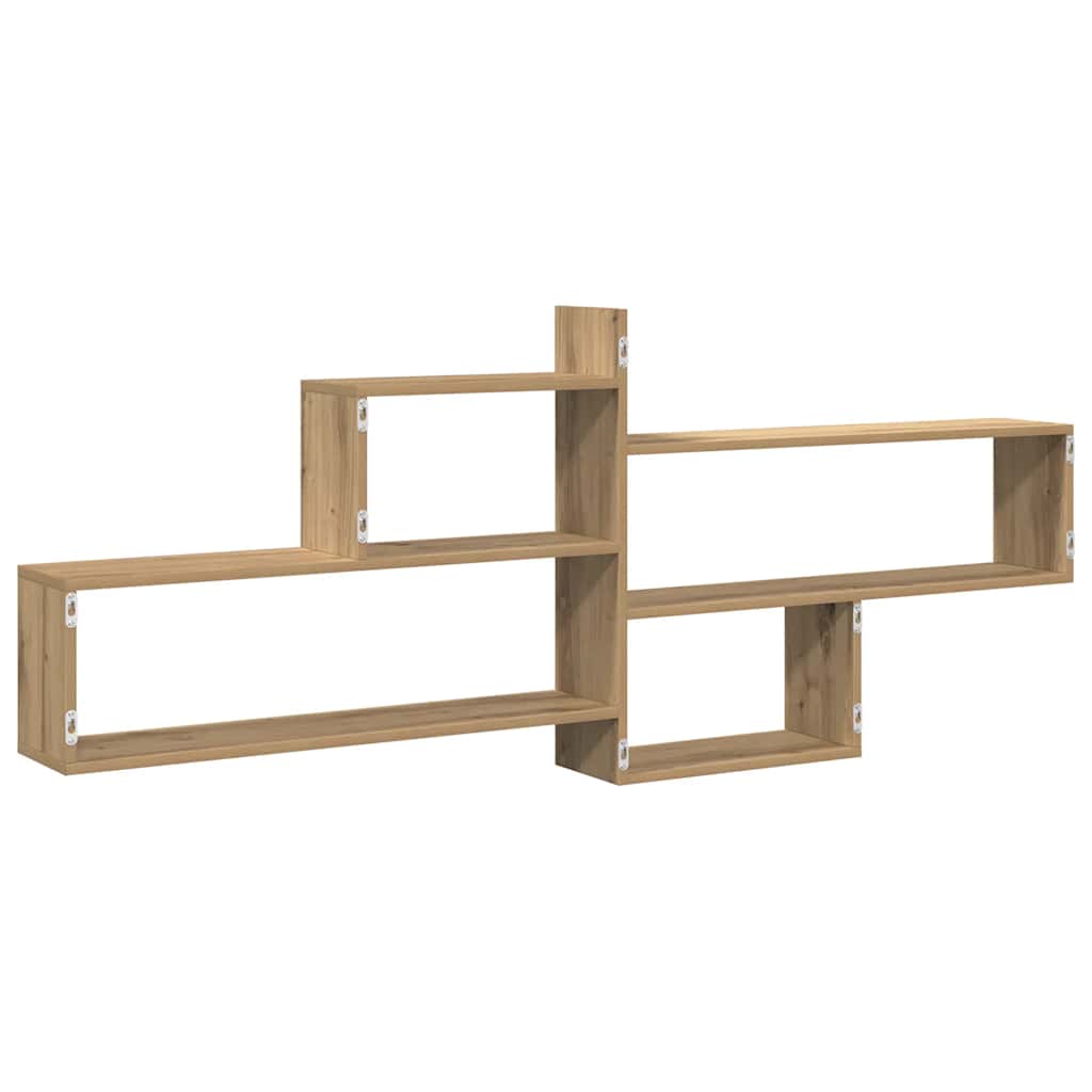 Wandschap 167,5x18x68 cm bewerkt hout artisanaal eikenkleurig is nu te koop bij PeponiXL, paradijselijk wonen!