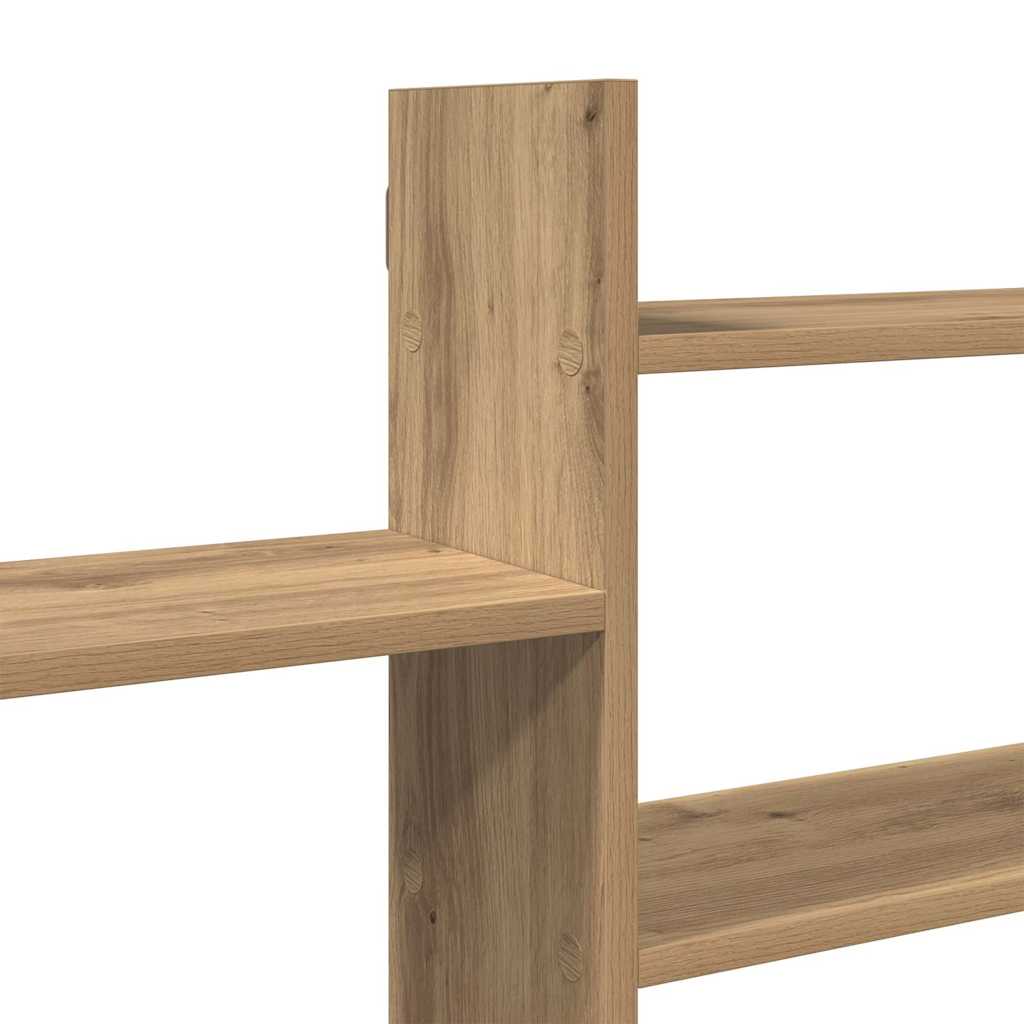 Wandschap 167,5x18x68 cm bewerkt hout artisanaal eikenkleurig is nu te koop bij PeponiXL, paradijselijk wonen!