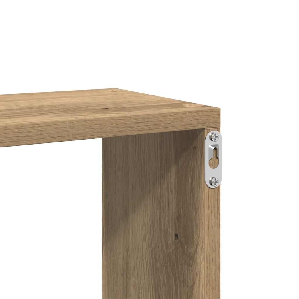 Wandschap 167,5x18x68 cm bewerkt hout artisanaal eikenkleurig is nu te koop bij PeponiXL, paradijselijk wonen!