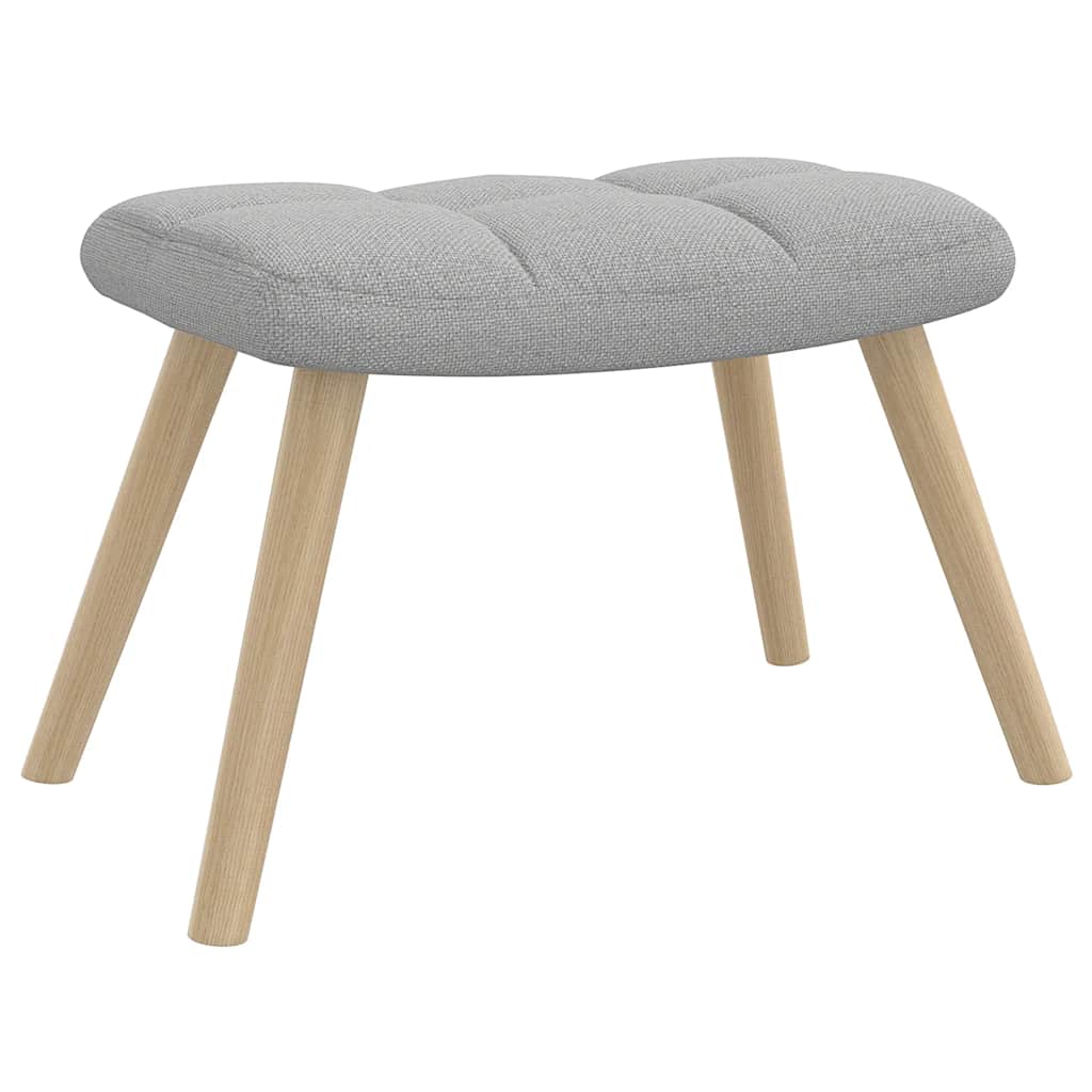 Relaxstoel met voetenbank stof wolk grijs is nu te koop bij PeponiXL, paradijselijk wonen!