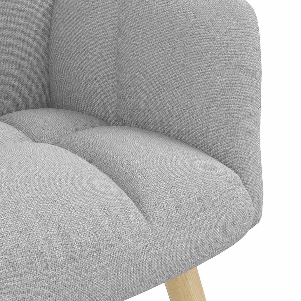 Relaxstoel met voetenbank stof wolk grijs is nu te koop bij PeponiXL, paradijselijk wonen!