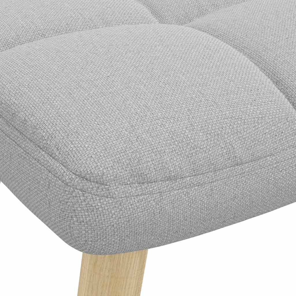 Relaxstoel met voetenbank stof wolk grijs is nu te koop bij PeponiXL, paradijselijk wonen!