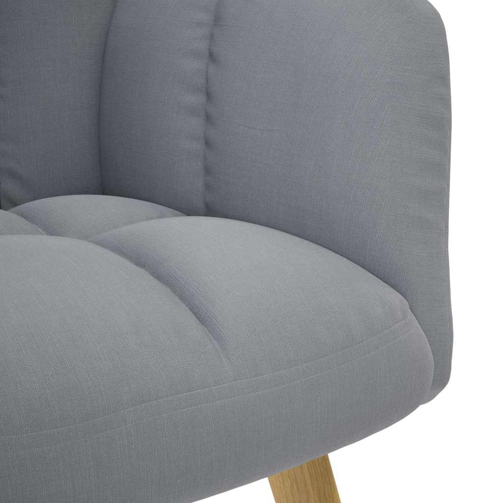 Relaxstoel met voetenbankje stof lichtgrijs is nu te koop bij PeponiXL, paradijselijk wonen!
