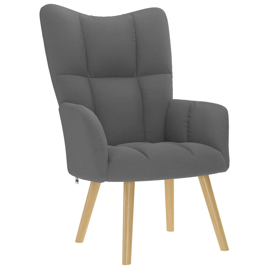 Relaxstoel met voetenbank stof donkergrijs is nu te koop bij PeponiXL, paradijselijk wonen!