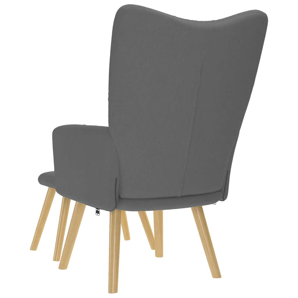 Relaxstoel met voetenbank stof donkergrijs is nu te koop bij PeponiXL, paradijselijk wonen!