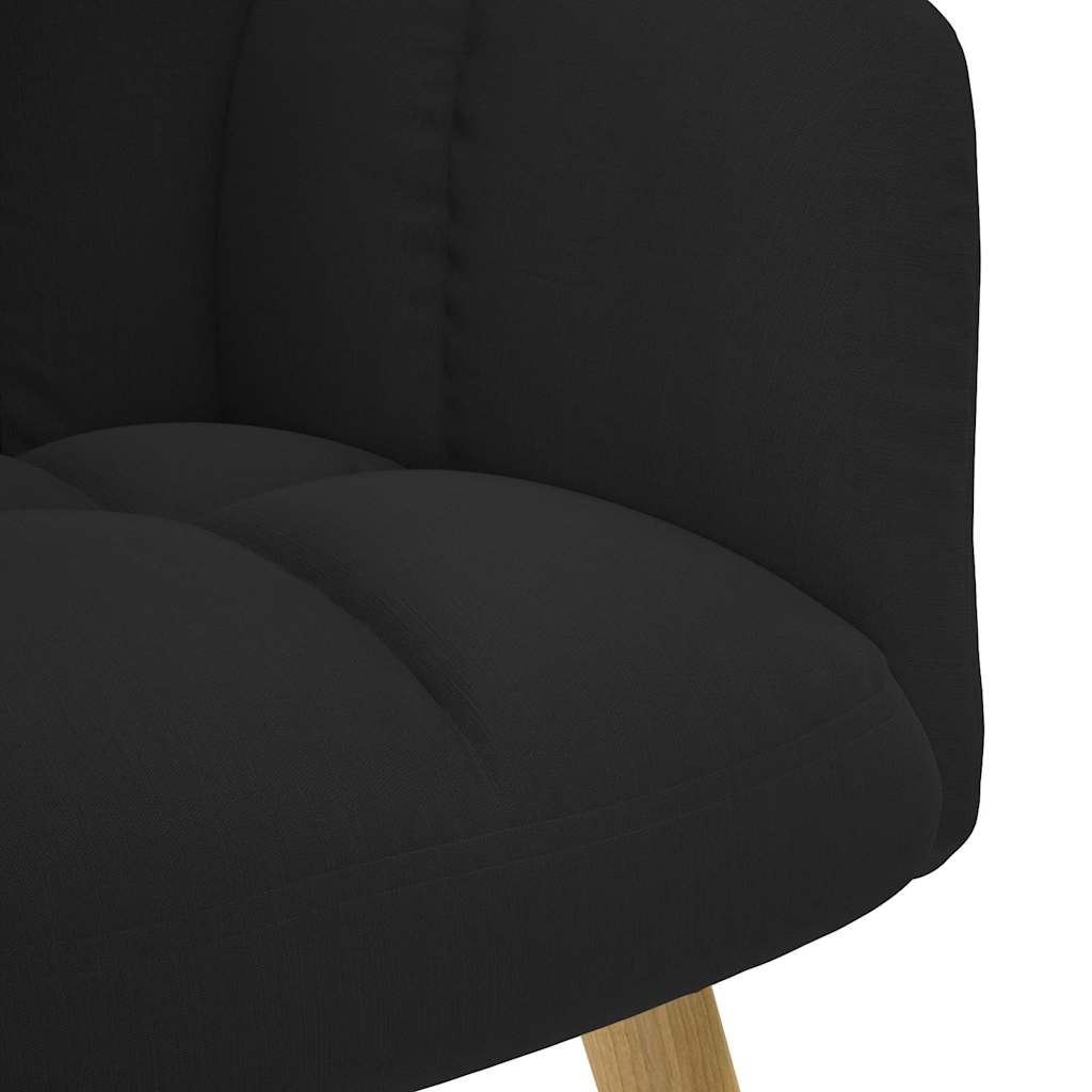 Relaxstoel met voetenbank stof zwart is nu te koop bij PeponiXL, paradijselijk wonen!