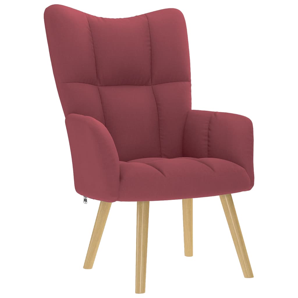Relaxstoel met voetenbank stof wijnrood is nu te koop bij PeponiXL, paradijselijk wonen!