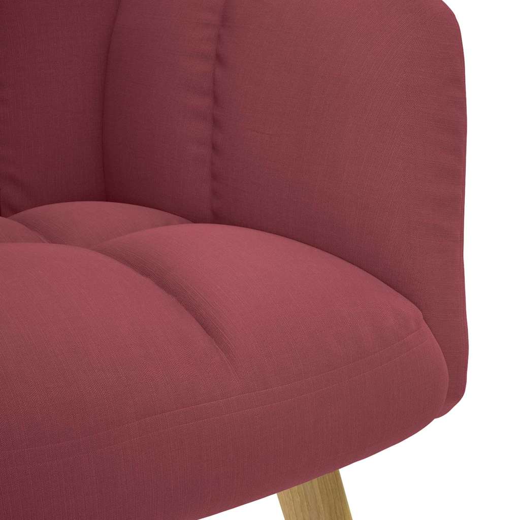 Relaxstoel met voetenbank stof wijnrood is nu te koop bij PeponiXL, paradijselijk wonen!