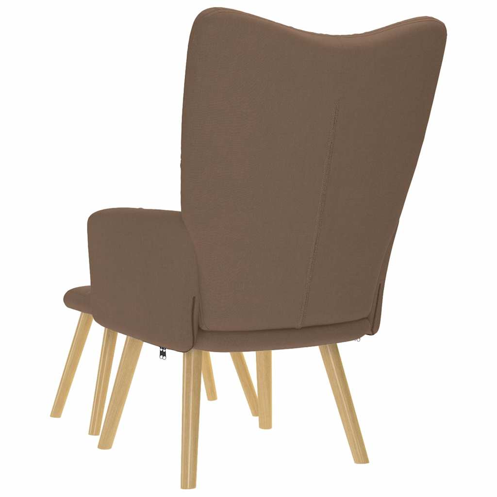 Relaxstoel met voetenbank stof bruin is nu te koop bij PeponiXL, paradijselijk wonen!