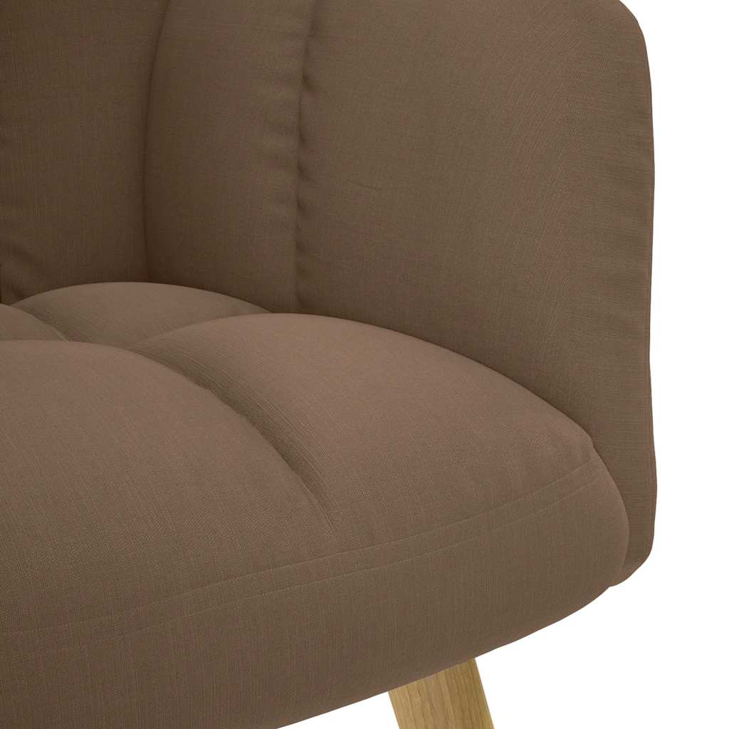 Relaxstoel met voetenbank stof bruin is nu te koop bij PeponiXL, paradijselijk wonen!