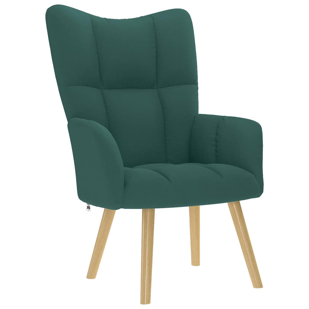 Relaxstoel met voetenbank stof donkergroen is nu te koop bij PeponiXL, paradijselijk wonen!