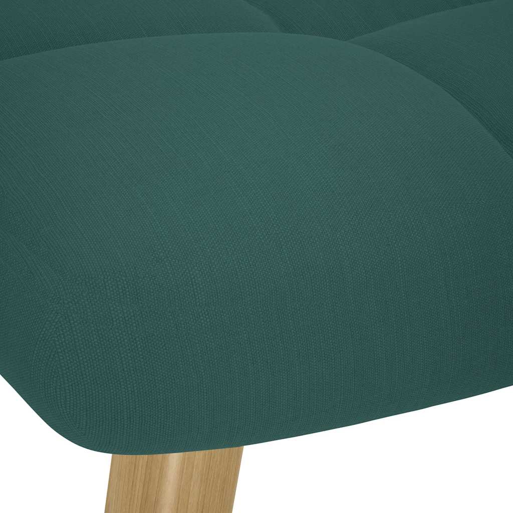 Relaxstoel met voetenbank stof donkergroen is nu te koop bij PeponiXL, paradijselijk wonen!